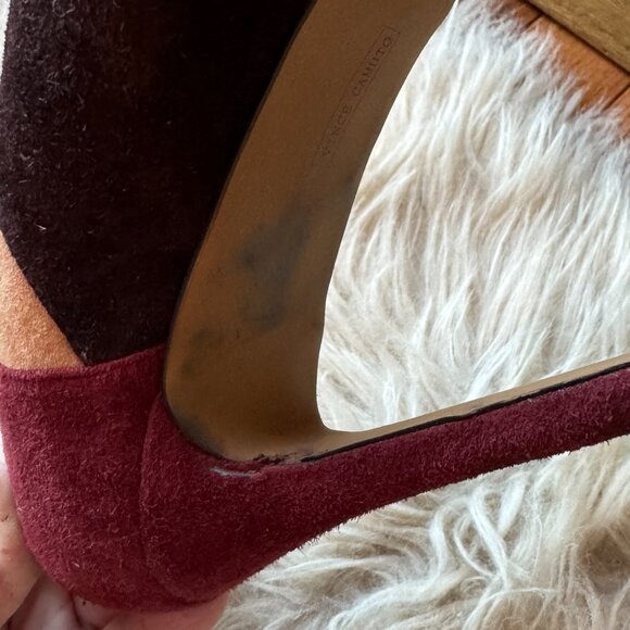 Vince Camuto color block suede heel Size 8 - Picture 11 of 16